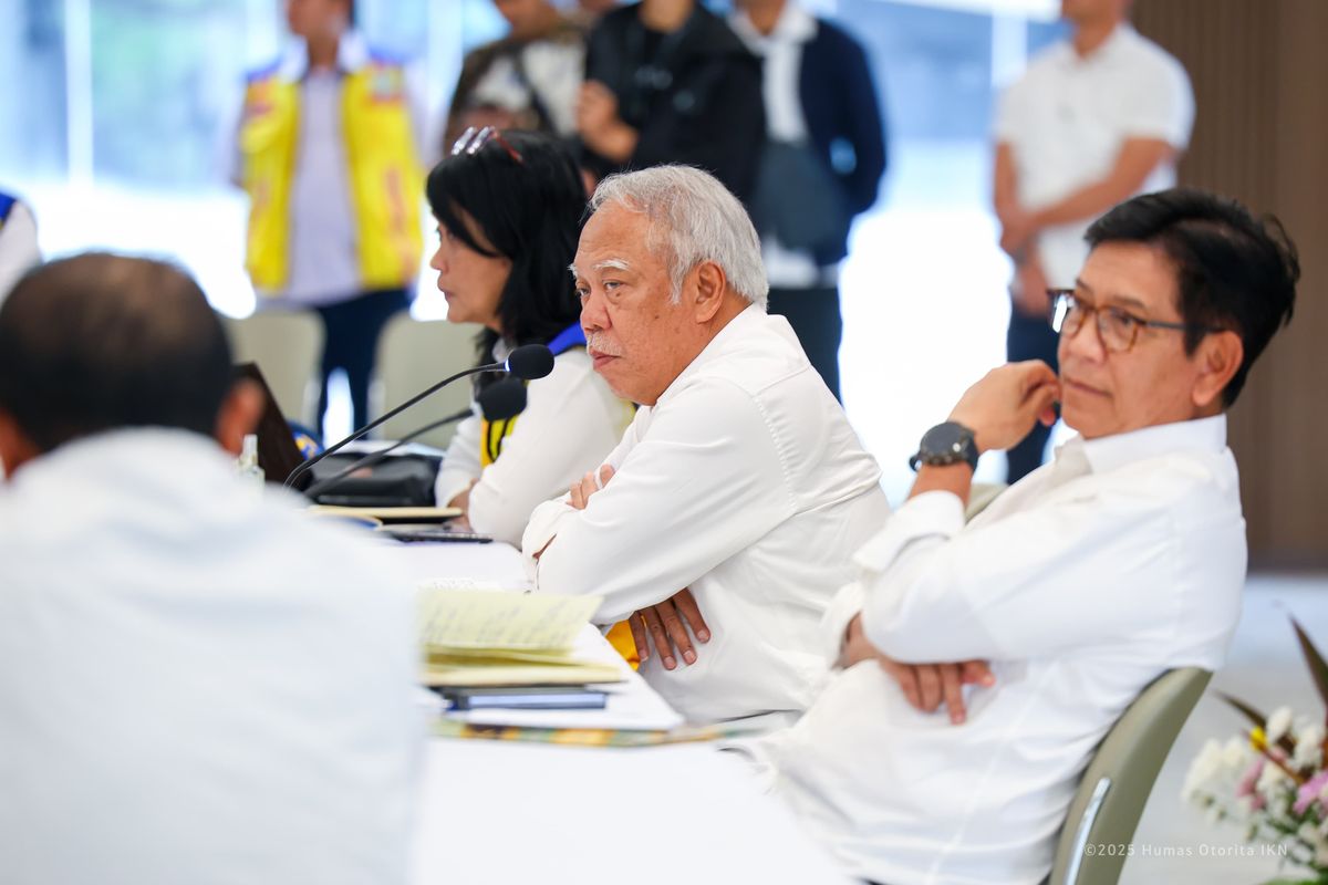 Otorita Ibu Kota Nusantara (IKN) terus memacu pembangunan infrastruktur dengan menggelar Rapat Koordinasi dan Evaluasi Pelaksanaan Pembangunan Infrastruktur yang dipimpin Kepala Otorita IKN Basuki Hadimuljono, dihadiri Wakil Menteri Pekerjaan Umum (PU) Diana Kusumastuti, Selasa (14/4/2025).