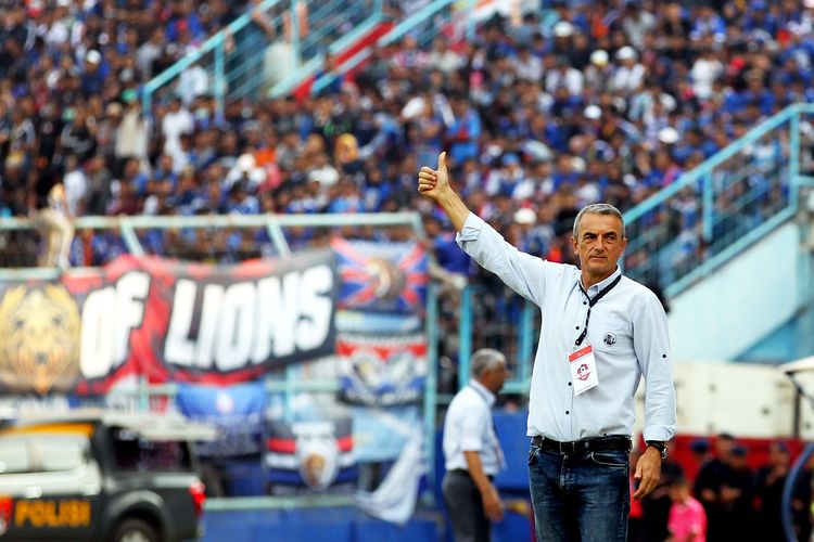 Pelatih Arema FC, Milomir Seslija.