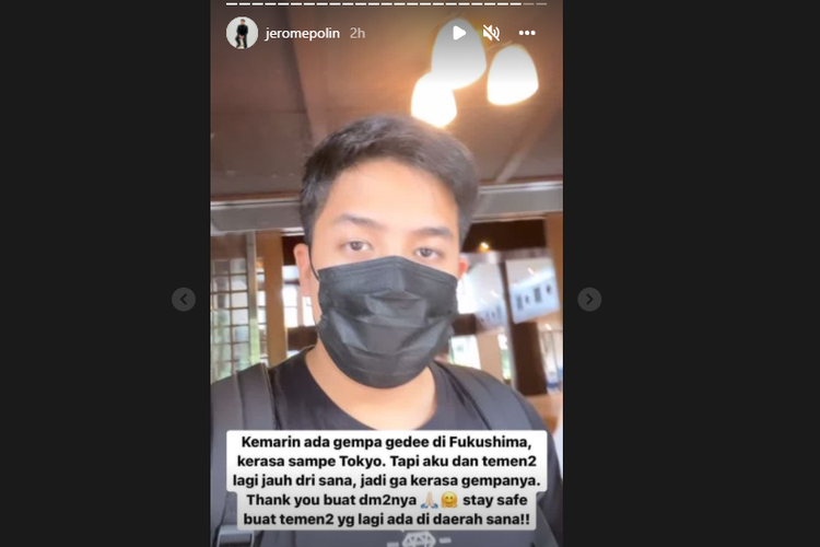 YouTuber Jerome Polin kabarkan kondisinya usai Jepang diguncang gempa.