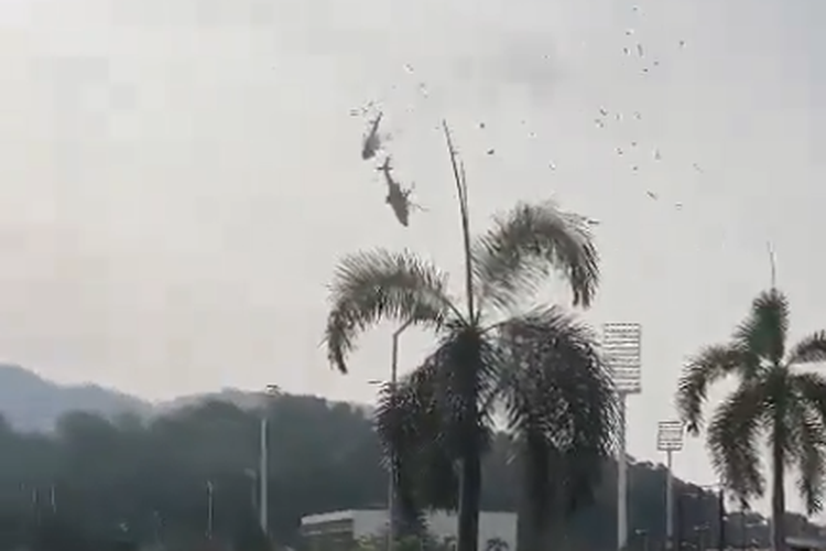 Video Viral Detik-detik 2 Helikopter Malaysia Tabrakan, 10 Orang Tewas  Halaman all - Kompas.com