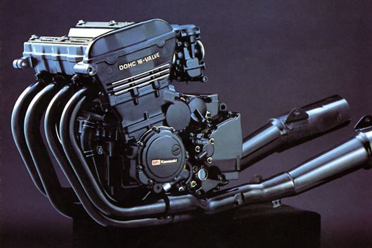 Ilustrasi mesin motor Kawasaki GPZ900R