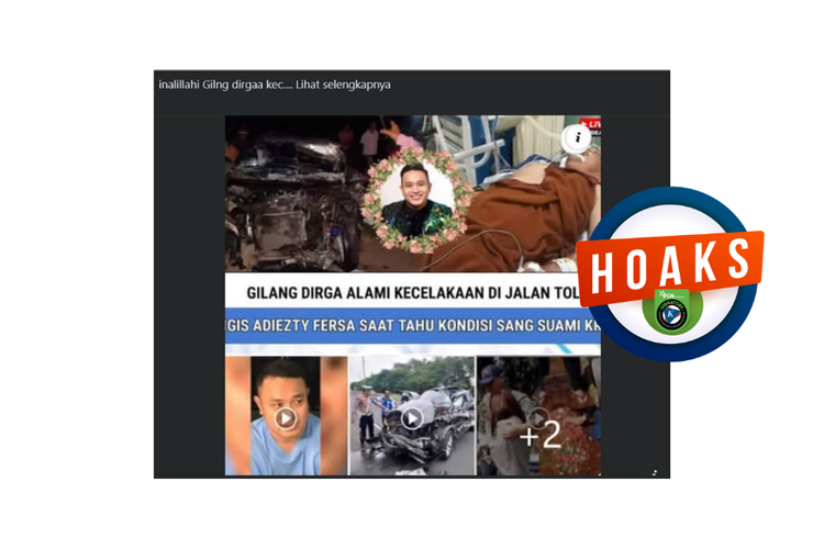 INFOGRAFIK: Hoaks Gilang Dirga Kecelakaan di Jalan Tol, Cek Faktanya