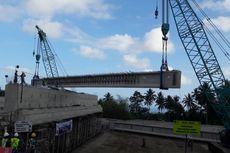 Kejar Target, JMB Pasang Girder Jembatan Kauditan di Tol Manado-Bitung