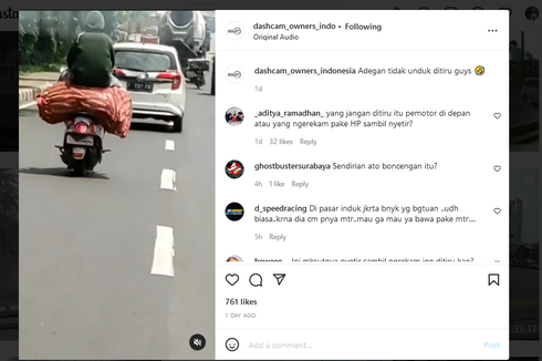 Ibarat Akrobat, Bawa Barang Berat dan Besar Kerap Terjadi Pakai Motor