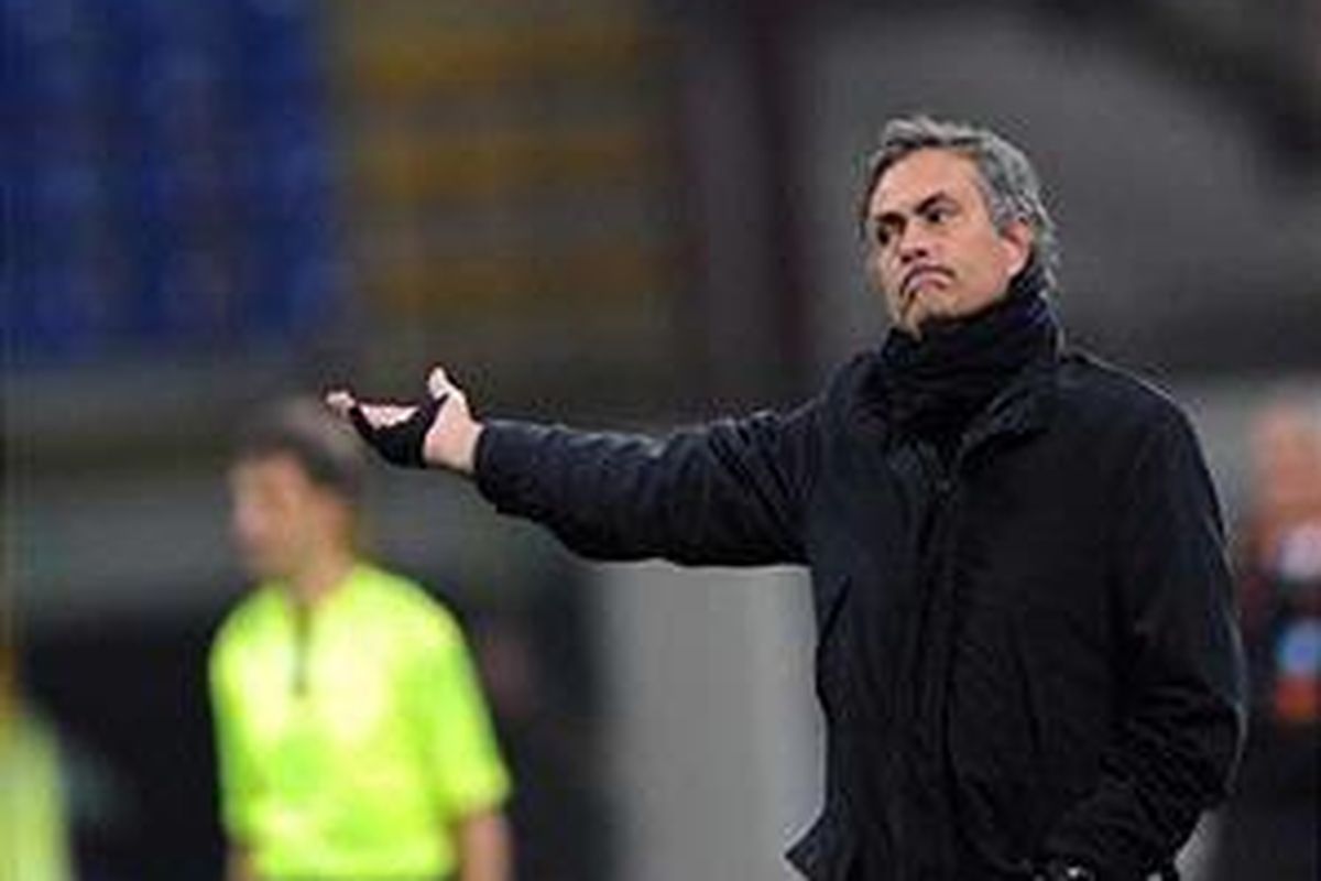 Pelatih Inter Milan, Jose Mourinho.