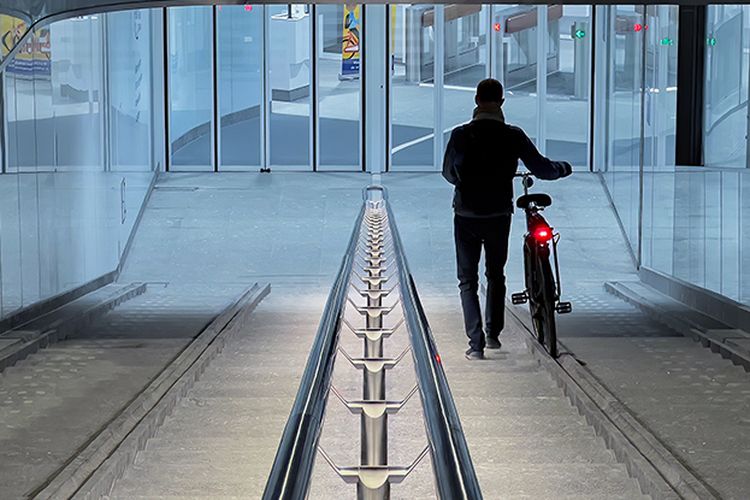 Fasilitas parkir baru untuk sepeda di Amsterdam.