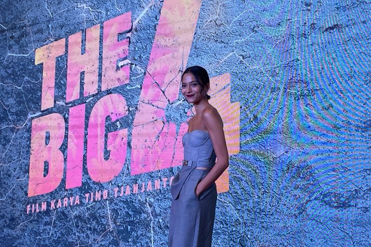 Putri Marino dalam jumpa pers film The Big 4 di kawasan Kebayoran Baru, Jakarta Selatan, Kamis (15/12/2022).