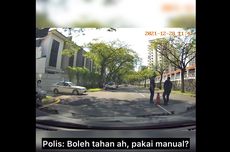 Viral Video Polisi Tanya Pengendara Mobil Manual: Kakimu Tidak Kram?