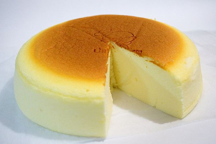 Ilustrasi cheesecake khas Jepang. 