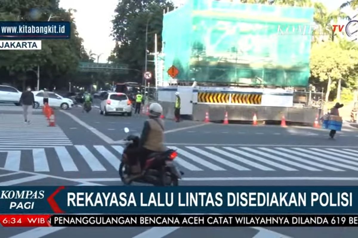 Kondisi di Jalan MH Thamrin, Jakarta Pusat, Kamis (2/12/2021) pagi.