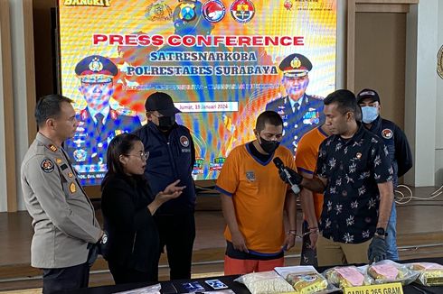 Polisi Tangkap 2 Kurir yang Bawa Sabu 6 Kilogram dan Ribuan Pil Ekstasi di Parkiran Hotel Surabaya