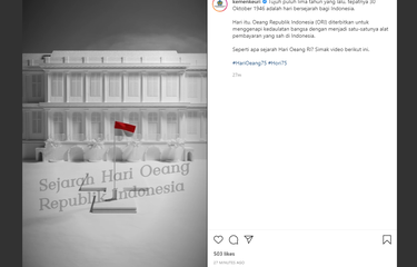 Hari Oeang ke-75, 30 Oktober 2021.