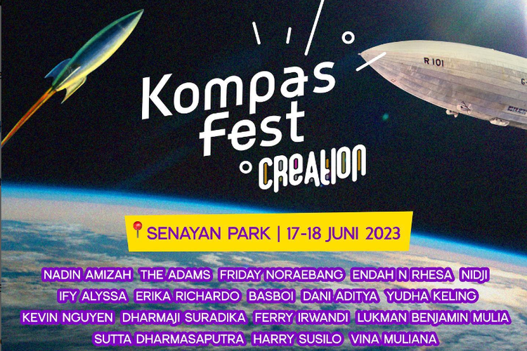 Kompasfest Creation 2023 digelar di Senayan Park pada 17-18 Juni 2023.
