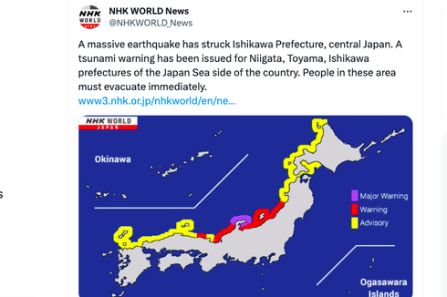 [POPULER GLOBAL] Segini Tinggi Gelombang Tsunami Jepang | Gempa 7,4 M Picu Peringatan Tsunami