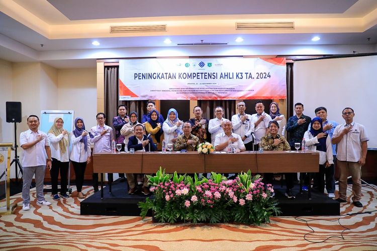 Peningkatan Kompetensi Ahli K3 Tahun 2024 di Jakarta, Senin (25/11/2024).