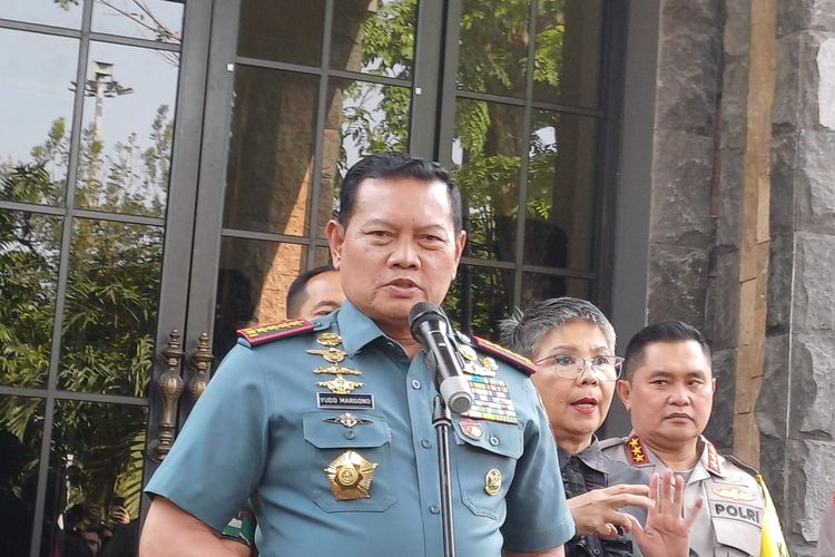 Panglima TNI Laksamana Yudo Margono di Mabes TNI Posko, Jakarta, Kamis (7/9/2023).