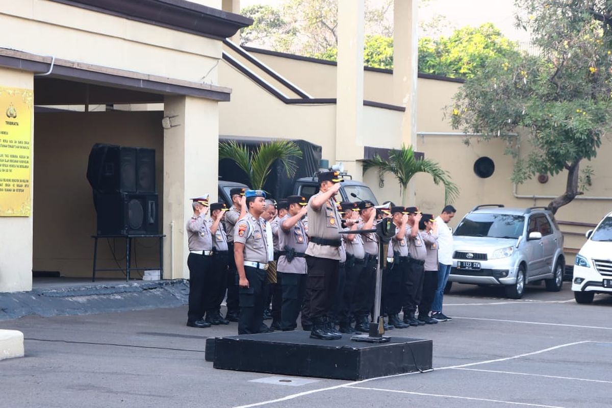 apel di Polres Metro Jakarta Utara Selasa (30/7/2019)