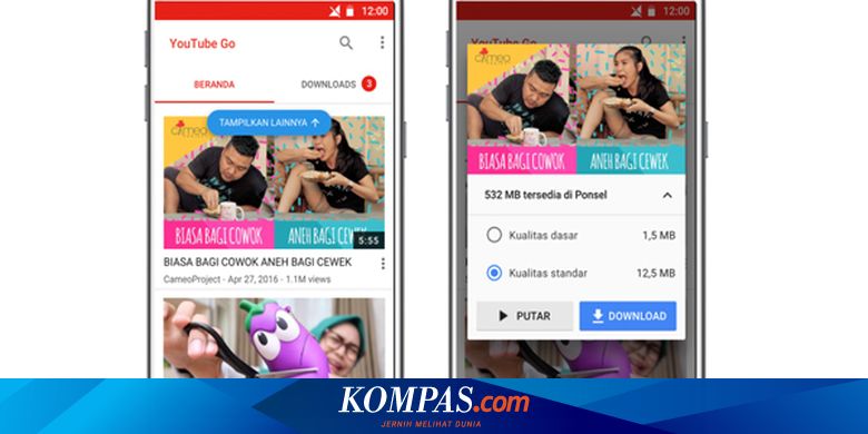 Aplikasi Youtube Go Yang Hemat Kuota Resmi Hadir Di Indonesia Mau nonton youtube irit kuota? aplikasi youtube go yang hemat kuota