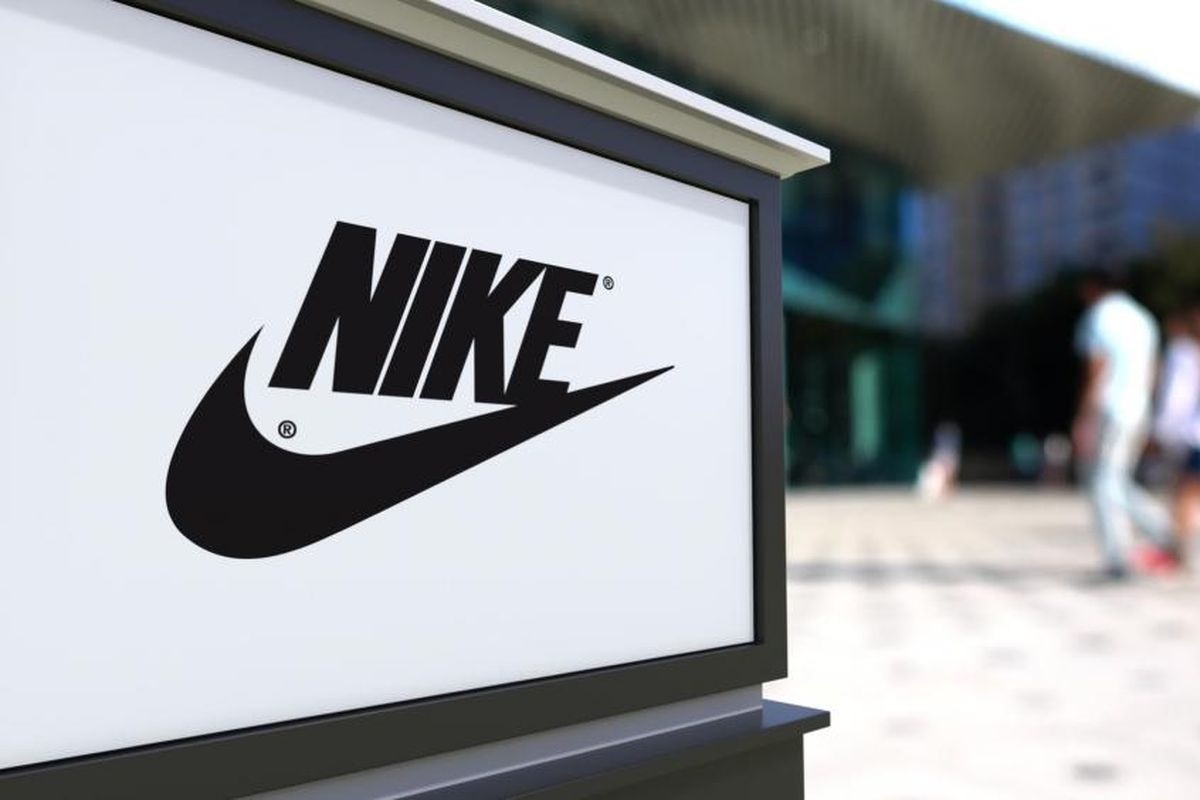 Ilustrasi logo Nike.