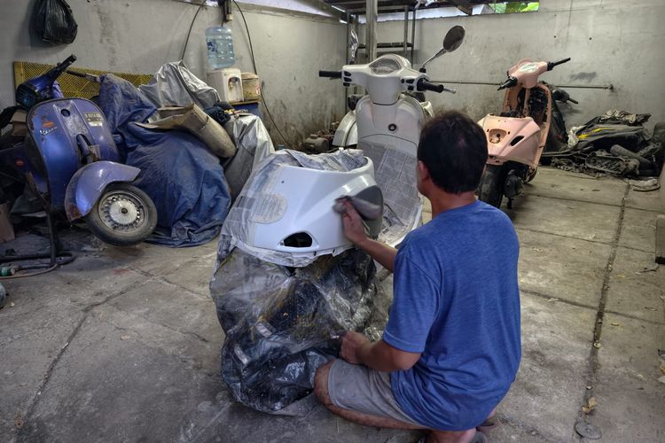 Risiko Bodi Monokok Vespa Matik, Rentan Rusak bila Kecelakaan