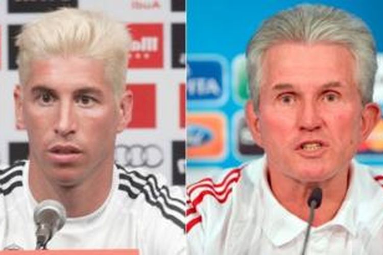 Gaya rambut Sergio Ramos sepintas mirip dengan mantan pelatih Bayern Muenchen, , Jupp Heynckes.