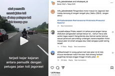 Viral, Video Pengendara Motor Santai Melintas di Tol Jagorawi