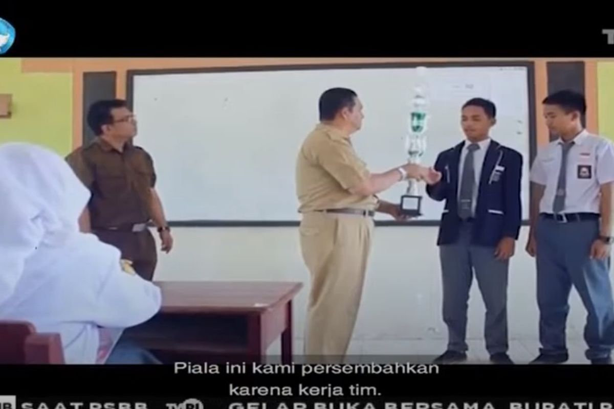 Tangkapan layar Program Belajar dari Rumah di TVRI