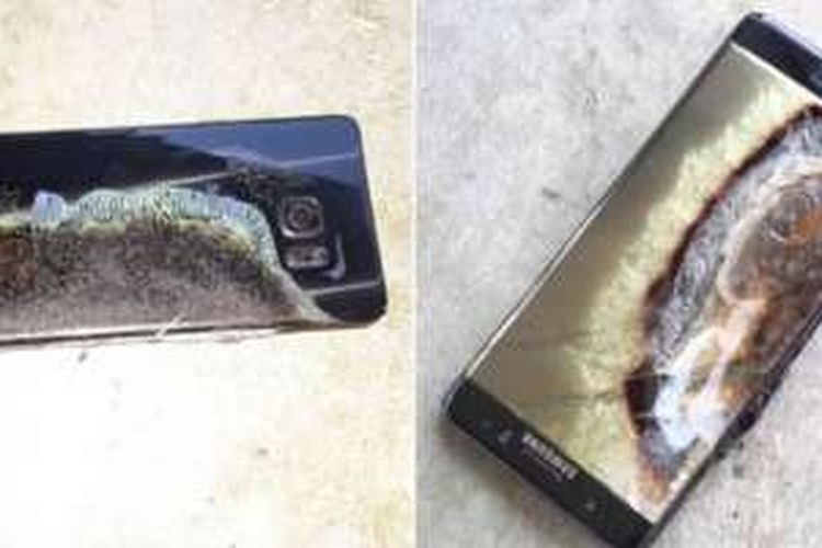 Galaxy Note 7 milik Tham Hua yang terbakar saat dia menginap di sebuah hotel