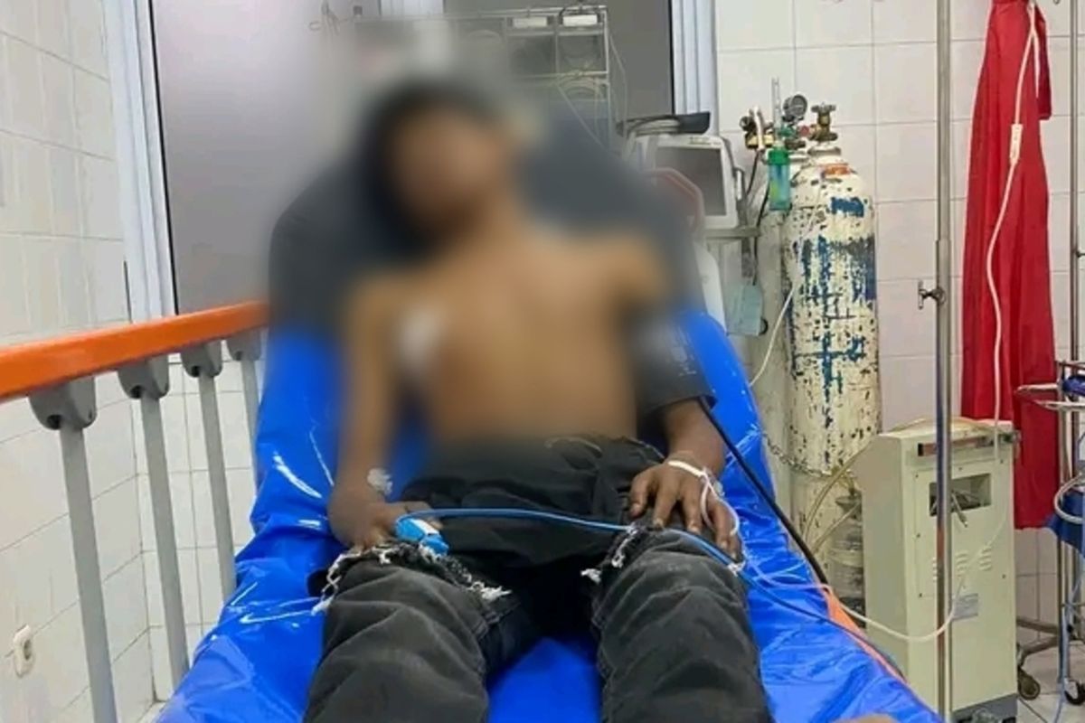 Kondisi Alli (16) saat berbaring di ruang ICU rumah sakit, Senin (6/5/2024)