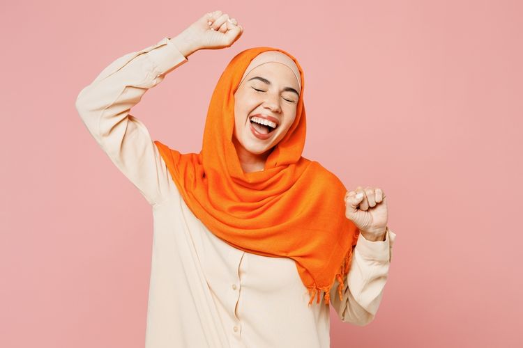 Hijab warna orange
