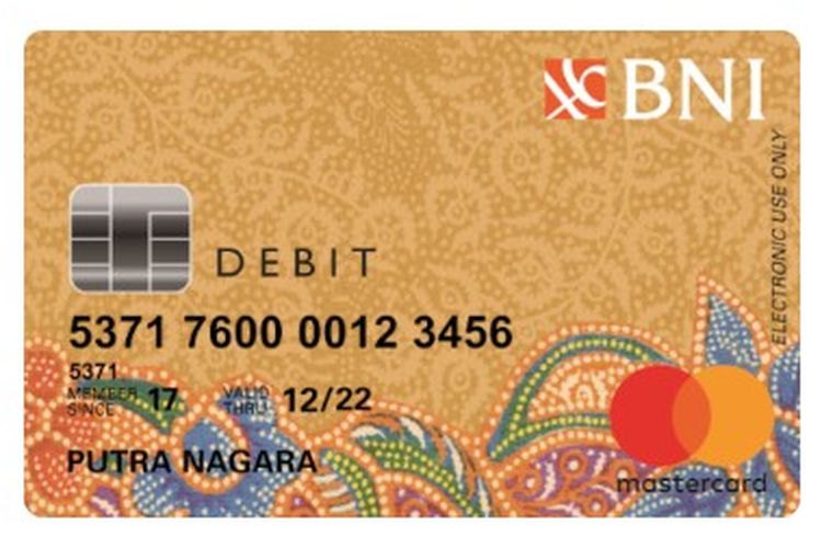 Tidak ada nomor rekening bni di kartu ATM, karena letak nomor rekening di kartu ATM BNI ada di buku tabungan.