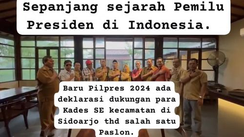 Bawaslu Selidiki Video 10 Kades di Sidoarjo Deklarasi Mendukung Paslon 2