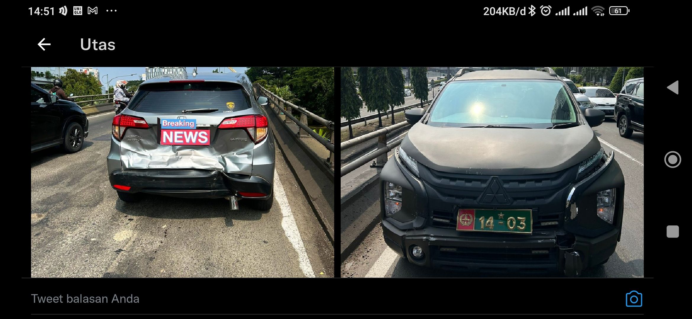 Akhir Kisah Mobil Dinas TNI Tabrak HRV, Korban Sepakat Damai Usai Dapat Ganti Rugi