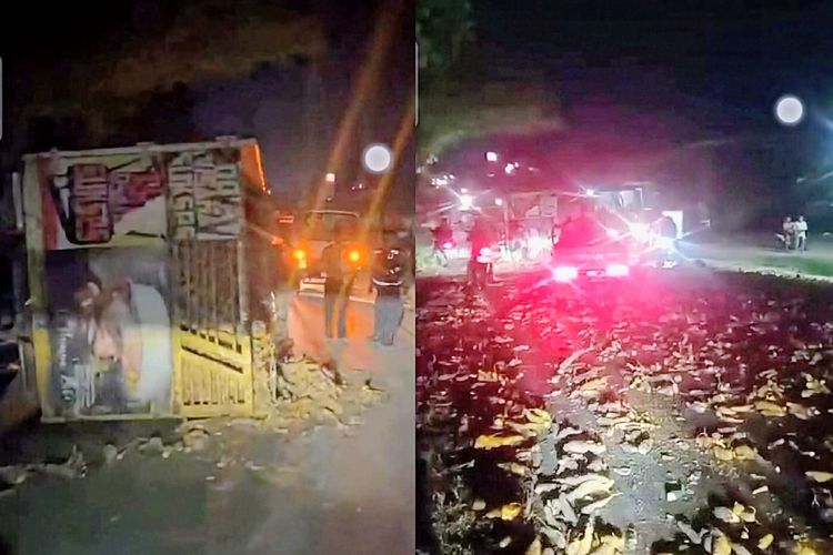 Tabrakan Truk Singkong dan Truk Pasir di Tulang Bawang, 3 Tewas dan 6 Orang Terluka