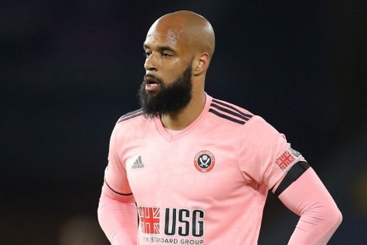 Ekspresi David McGoldrick pada laga pekan ke-32 Liga Inggris yang mempertemukan Wolve vs Southamtpon di Stadion Molineux, Sabtu (17/4/2021).