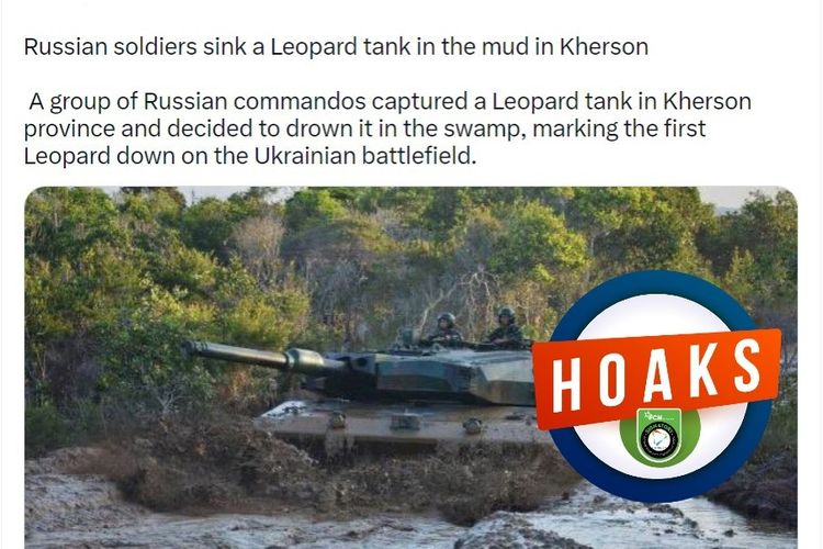 Hoaks, foto tank Leopard TNI AD dicatut akun propaganda Rusia