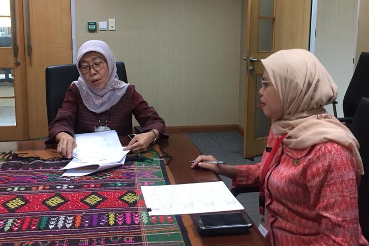 Kepala Dinas Kesehatan DKI Jakarta, Widyastuti, di kantor Dinas Kesehatan, Jalan Kesehatan, Jakarta Pusat,  Kamis (11/7/2019)