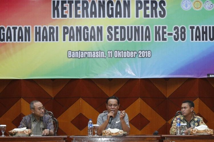  Gubernur Kalimantan Selatan H. Sahbirin Noor pada jumpa pers persiapan HPS 2018 di Mahligai Pancasila, Banjarmasin, Kalsel, Kamis (11/10/2018) kemarin.