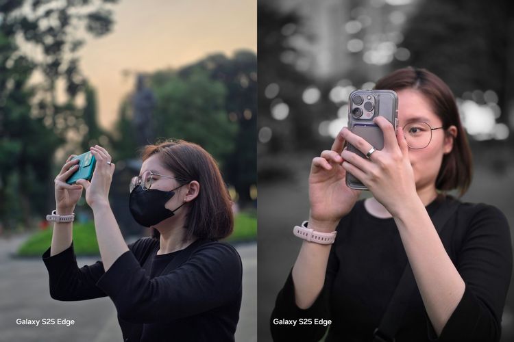 Fitur Portrait Mode di Galaxy S25 Edge juga cukup lengkap. Ada berbagai pilihan efek bokeh seperti Color Point, Studio, Mono, dan lainnya yang bisa bikin foto portrait terasa lebih artistik.