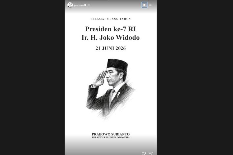 Lewat Unggahan Foto, Prabowo Ucapkan Selamat Ulang Tahun untuk Jokowi