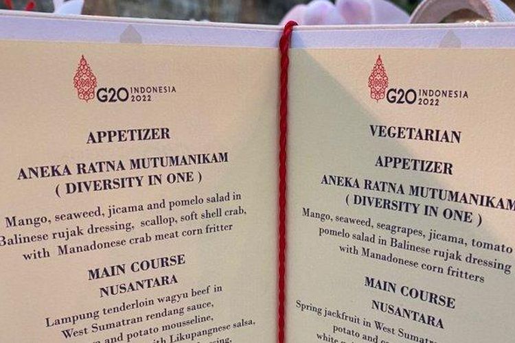 Foto Ini Menu Makan Malam Para Pemimpin Negara G20 di Bali, Sajian