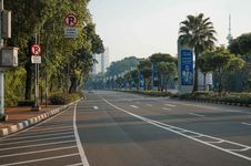 Suasana Jalan Lengang Jakarta Saat Hari Lebaran
