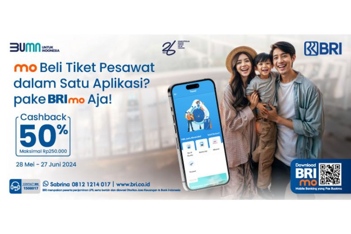 Promo cashback tiket pesawat dari BRI