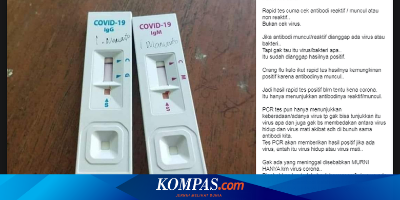 Viral Benarkah Informasi Tes Pcr Tak Bisa Deteksi Virus Corona Halaman All Kompas Com