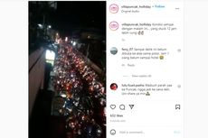 Imbas Libur Panjang, Kawasan Puncak Padat Merayap Sampai Malam Hari