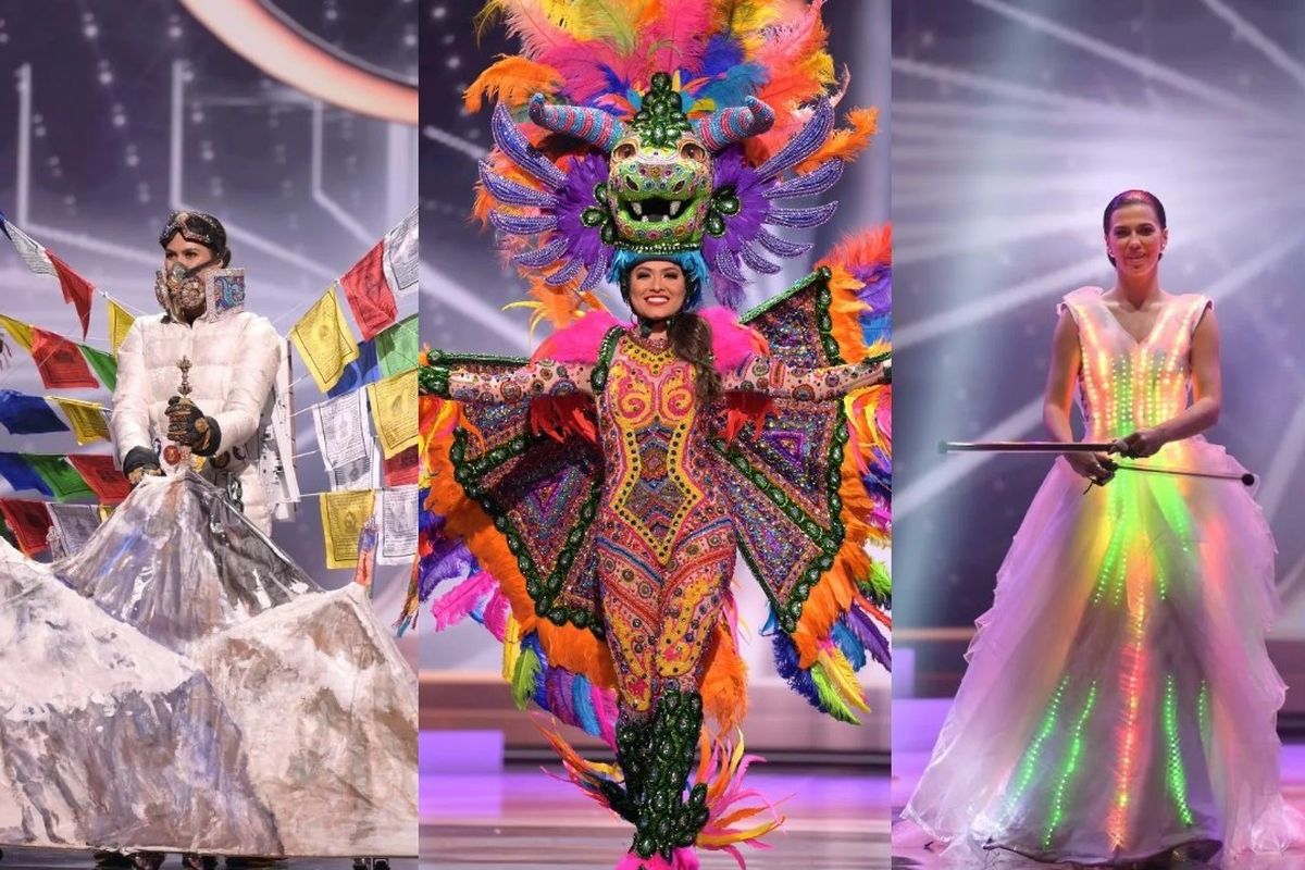 Deretan kostum nasional unik di Miss Universe 2020, Minggu (15/5/2021) malam waktu Hollywood.