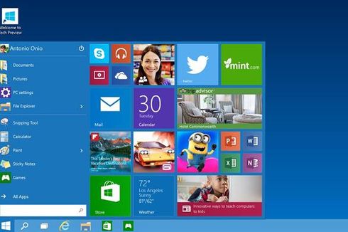 PC Windows 10 dengan 