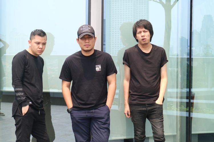 Band Armada saat berkunjung ke redaksi Kompas.com, di Menara Kompas, Palmerah Selatan, Jakarta Pusat, Rabu (27/11/2019).