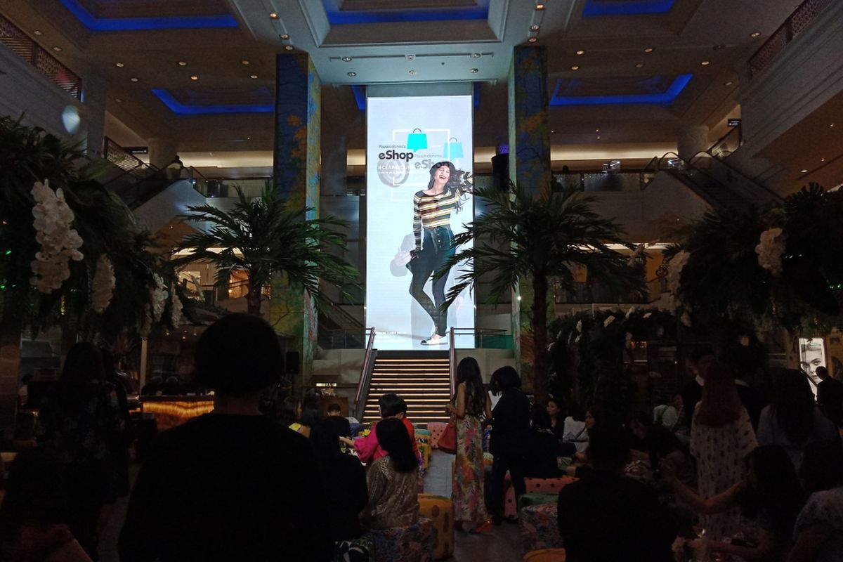 Peluncuran Plaza Indonesia e-shop di Jakarta, Rabu (18/7/2018).