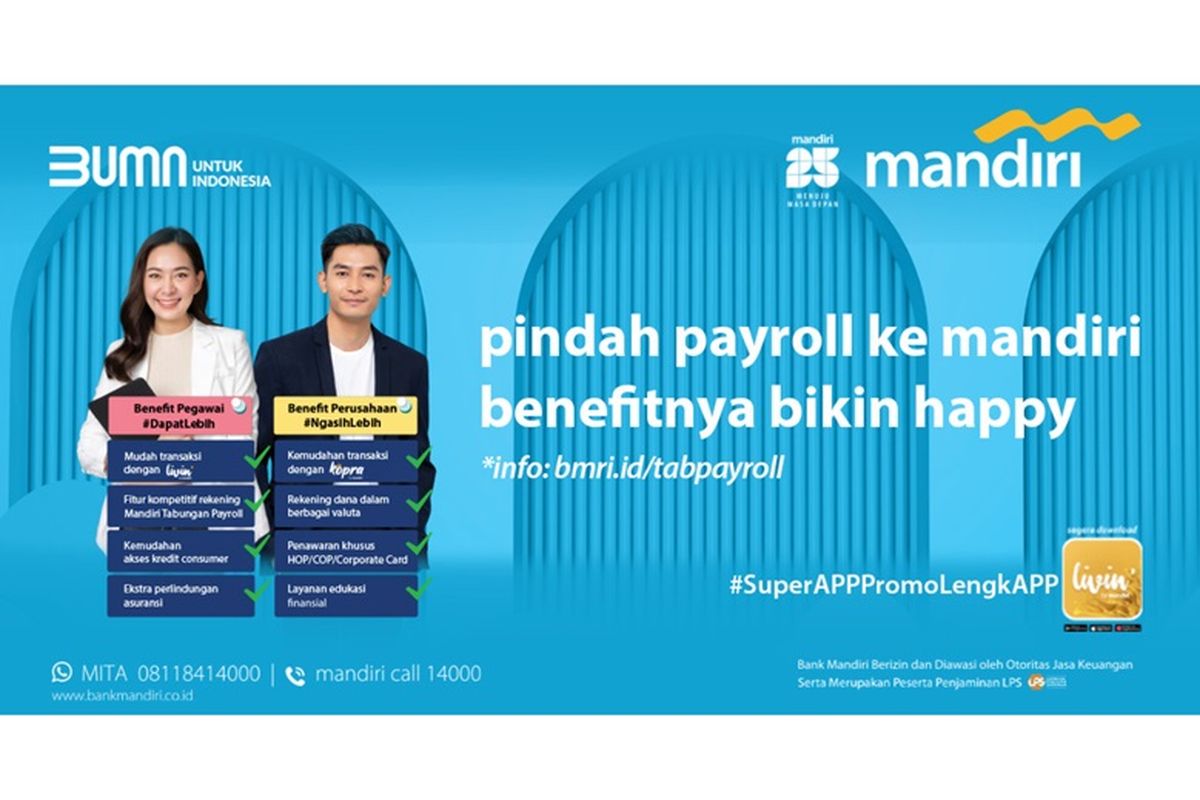 Mandiri Payroll tawarkan sejumlah keuntungan.